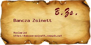 Bancza Zsinett névjegykártya